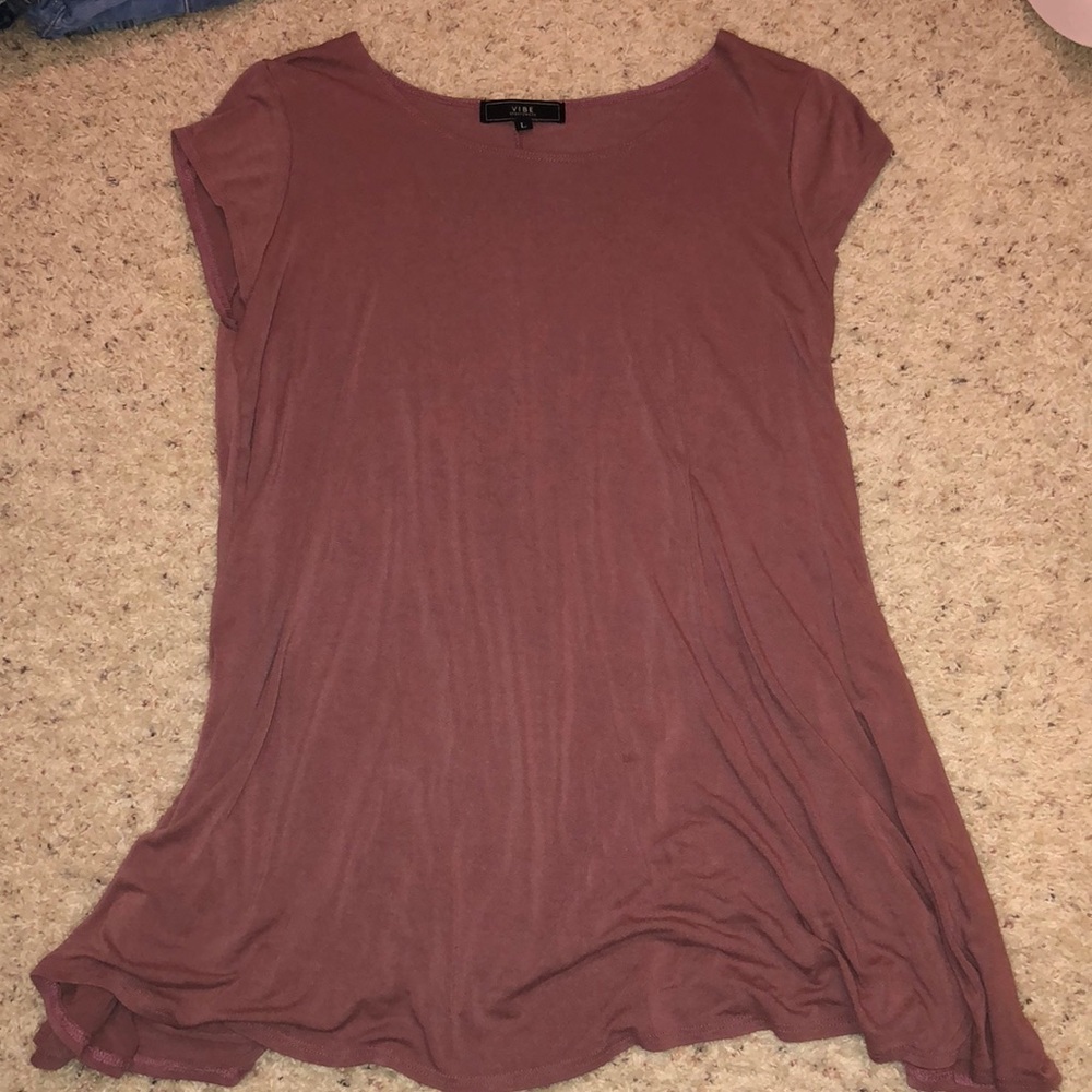 Pink shirt dress